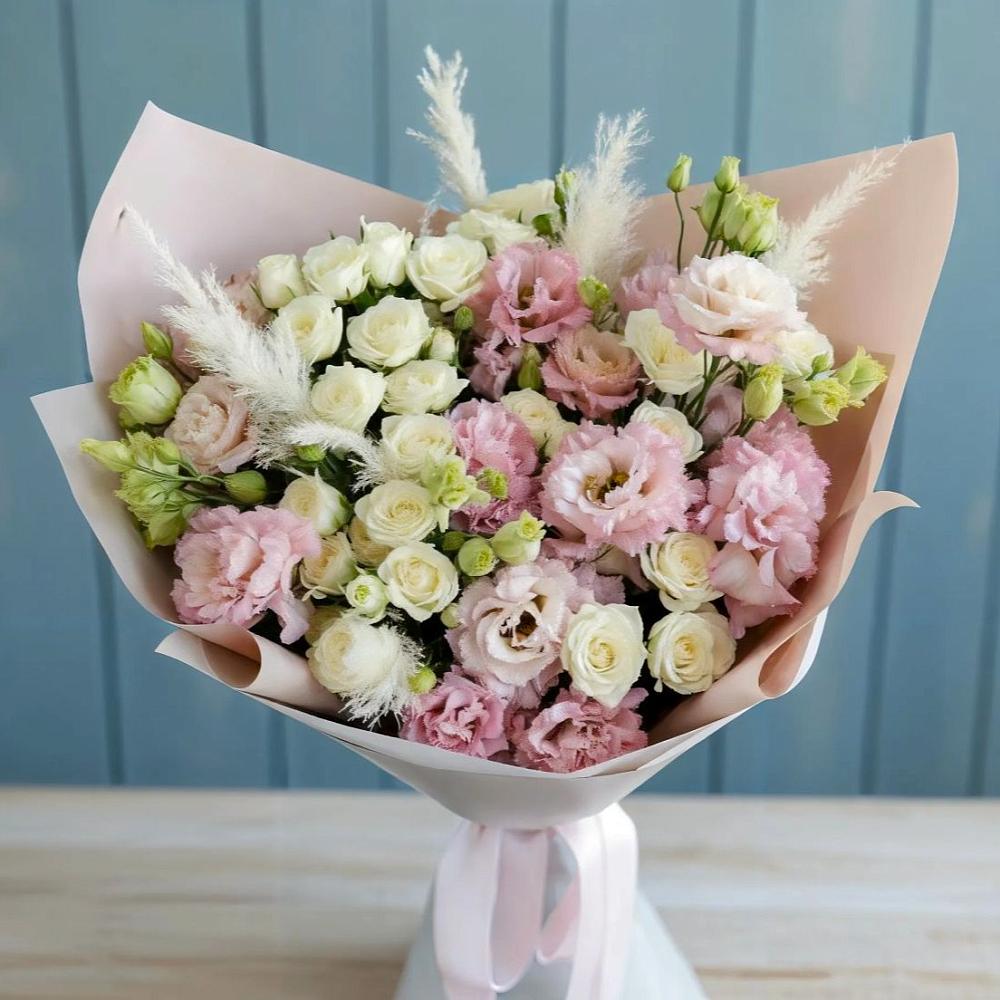 Букет цветов из: Альстромерии и Розы в Залесово