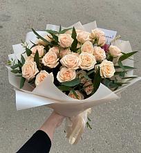 Букет Кремовые розы Латте в Залесово