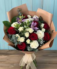 Букет цветов из:  Розы и Альстромерии в Залесово