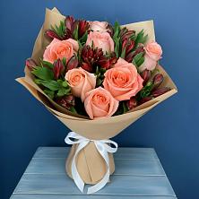 Букет цветов из:  Розы и Альстромерии в Залесово