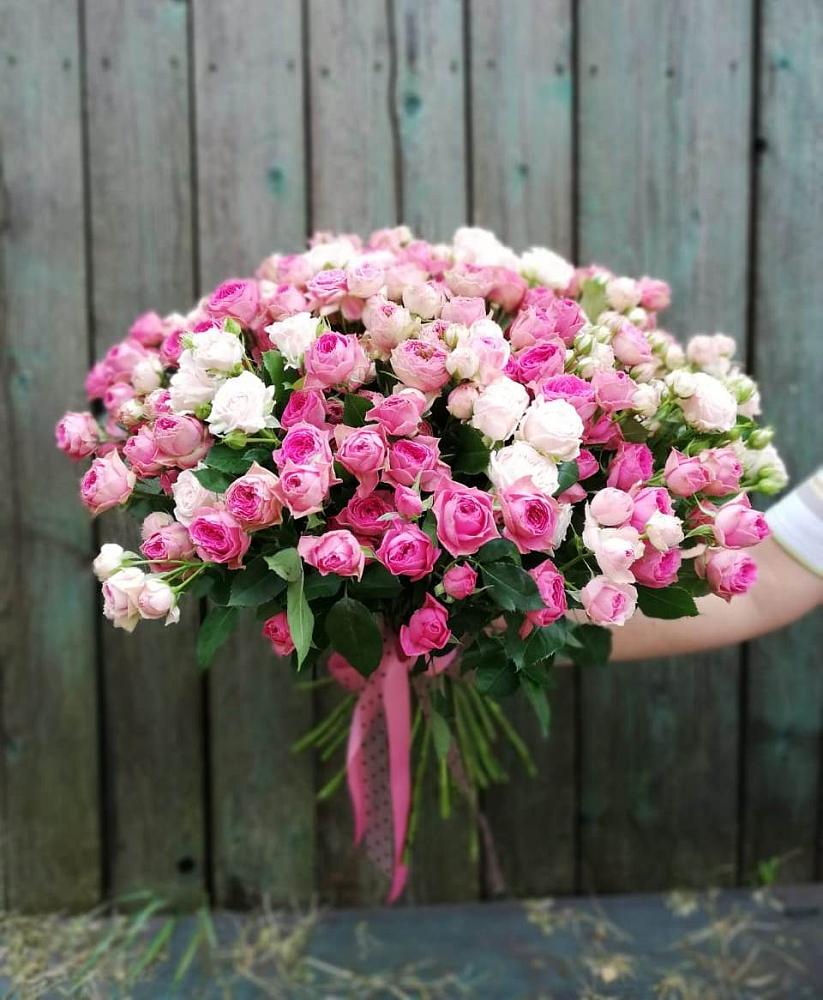 Букет Розовые кустовые розы Натали и Лав Лидия в Залесово