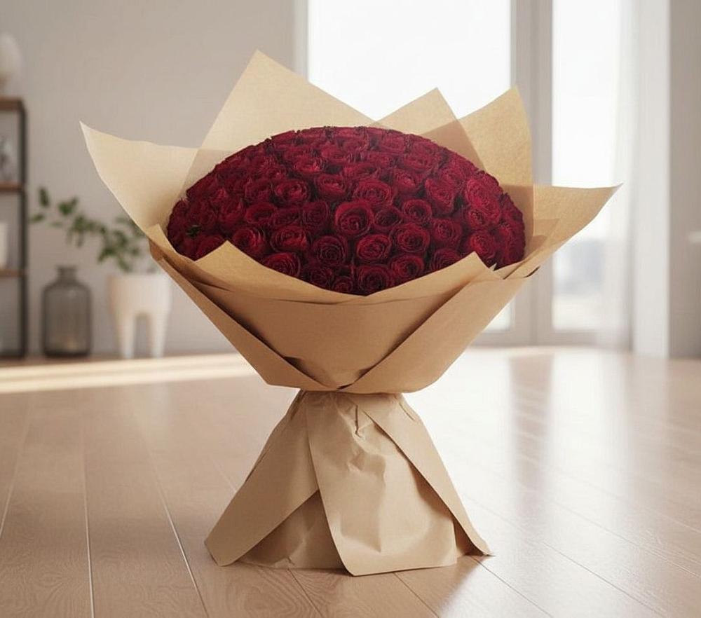 Букет 101 Красная роза в Залесово