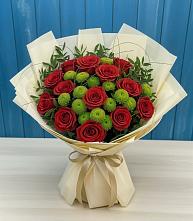 Букет цветов из:  Розы и Хризантемы #REPLACE_PRED# Залесово