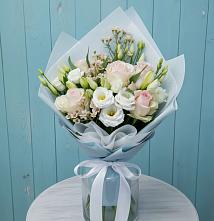 Букет цветов из:  Розы и Лизиантусы #REPLACE_PRED# Залесово