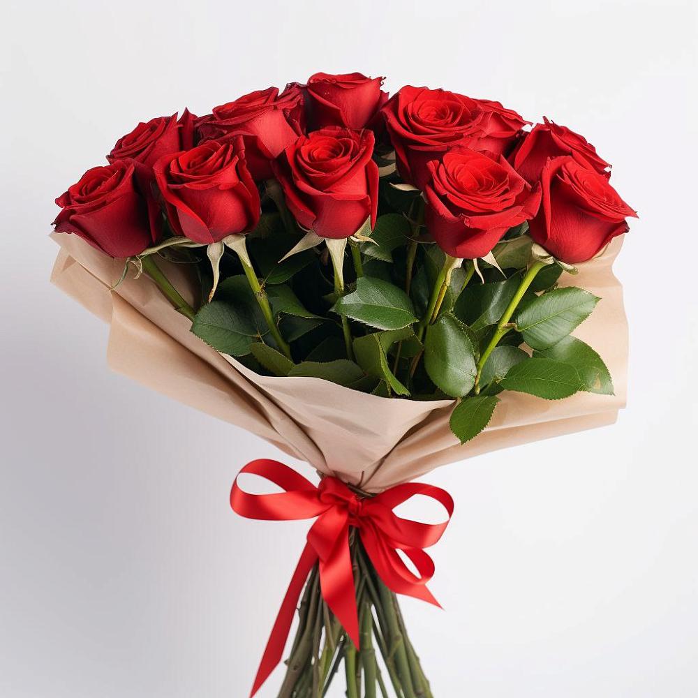 Букет 11 Красных роз Эдлесс Лав в Залесово