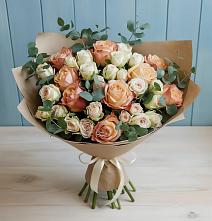 Букет цветов из:  Альстромерии и Розы #REPLACE_PRED# Залесово